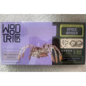 Wood Trick Space Spider Mechanical 3D Wooden Puzzle - DIY Model - NEW SEALED